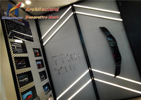 Quality Lacquered Black Decorative Expanded Metal Mesh Bmw Car Shop Partitions Display Board for sale