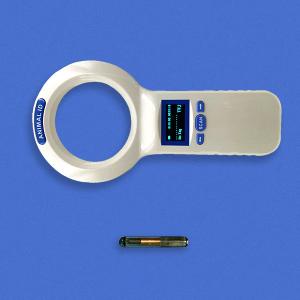 Buy cheap OLED Screen RFID Handheld Reader 1000 Records Data Storage 3 AA Power Supply product
