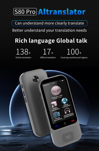 Quality 2025  S80PRO Language Translator Device 138 Languages Voice Portable Online Offline Translation for sale