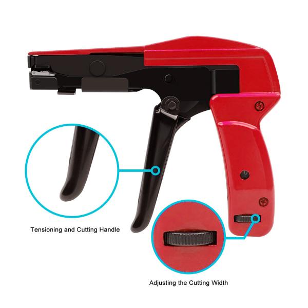 Multipurpose Cable Tie Gun Tightener Durable Plastic Material
