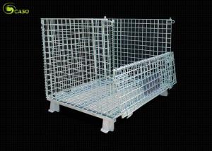 Buy cheap Forklift Wire Mesh Warehouse Collapsible Corner Shelves Storage Turnover Box product