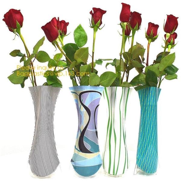 home decoration pvc flexible flower vase,Professional clear pvc vase vinyl vase,reusable vinyl vase,vinyl folding vase,f