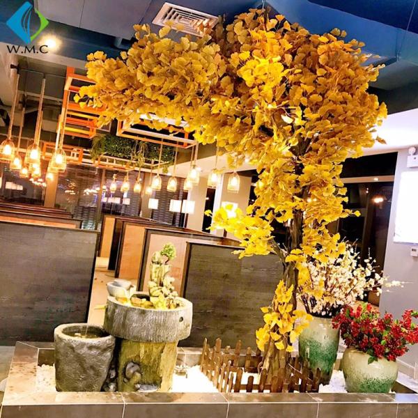 Quality Artificial Ginkgo Biloba Tree , 2.5m Height Yellow Ginkgo Tree Customized Design for sale