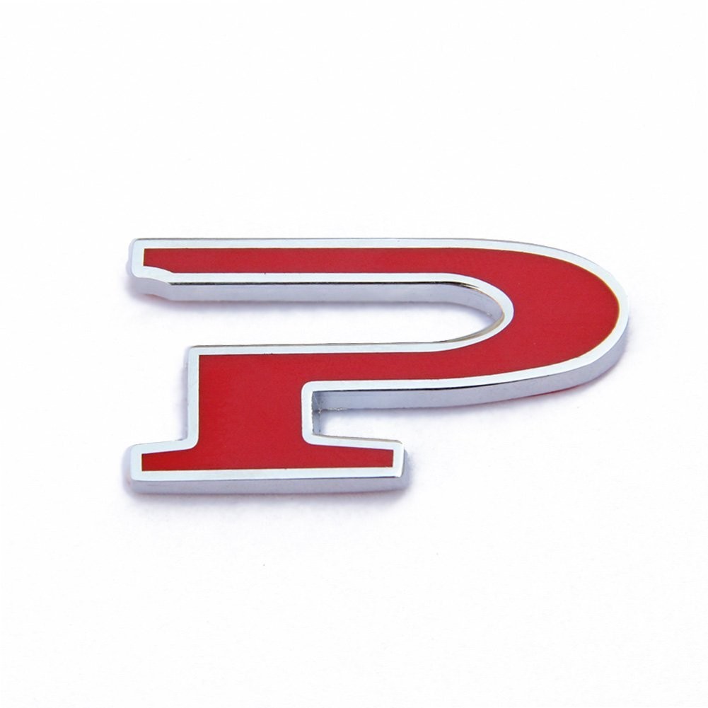 Topfit Customized Stereoscopic Pd Sticker for Tesla Model S (Red 2 of Set)