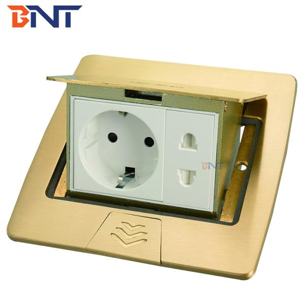 Quality Universal embedded floor pop up socket outlet with bottom box for sale