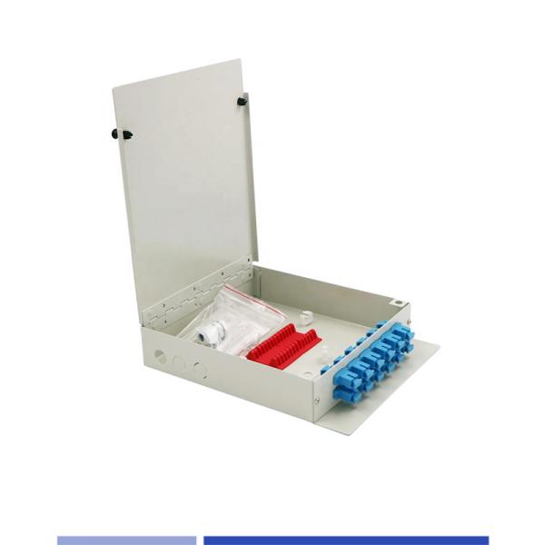 Quality 12 Port Optical Fiber Distribution Box LC/SC 12 Core Metal Fiber Optic Distribution Unit for sale