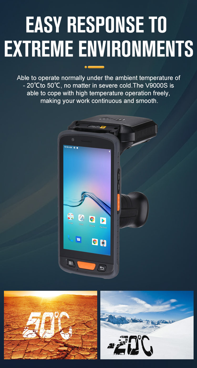 Android 11 Barcode Scanner 1D 2D PDA Handheld Terminal Long Range UHF Rfid Reader