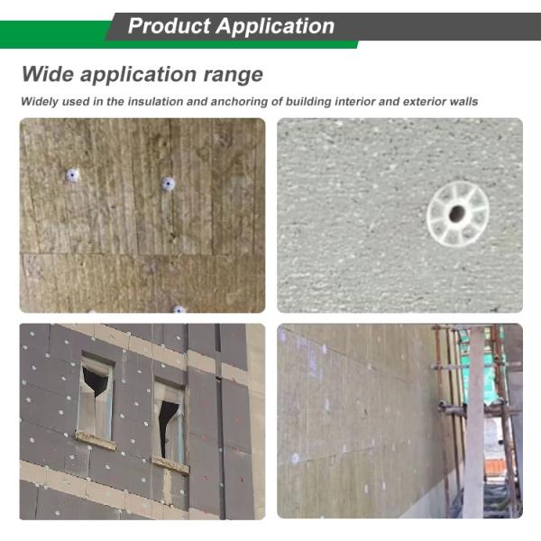Plastic Thermal External Wall Plastic Insulation Fixings Anchor 250mm For Polystyrene Board