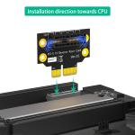 Reverse 90 Degree PCI-E 3.0 1X Slot To PCIe X1 Adapter Riser Card For 2U Server