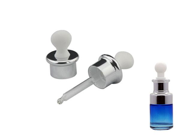 Quality CL-D405B plastic bulb glass dropper pipettes with metalization cosmetic dropper closures for sale