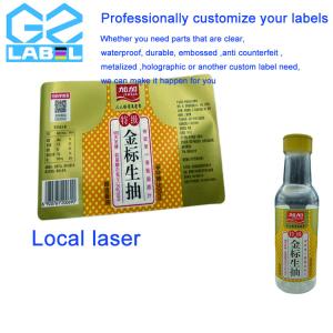 Waterproof Stickers for Customized Condiment Bottle Labels