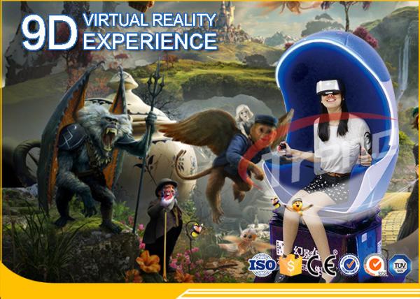 Quality 360 Degree 9D Cinema Virtual World Simulator Single Seat For Pedestrian Street for sale