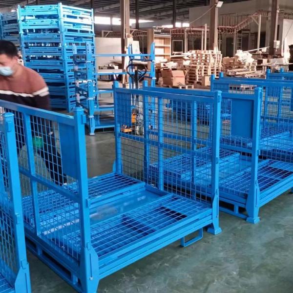 Customized Foldable Stacking Metal Box Pallet Industrial Storage Box