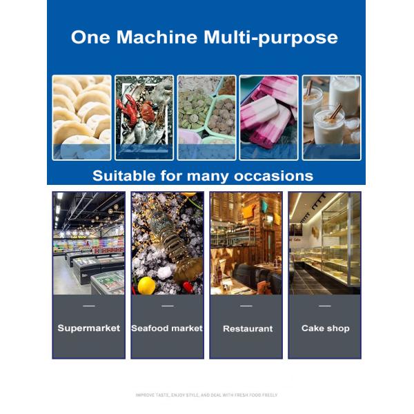 Quick Freezing Supermarket Commercial Upright Display Refrigerator Freezer For Frozen Food