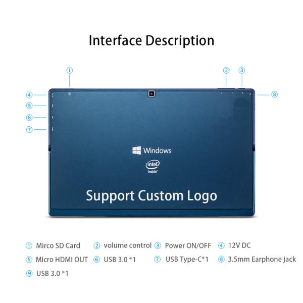 Windows 11 Touchscreen 2 In 1 Laptop Tablet With Pen Detachable Keyboard