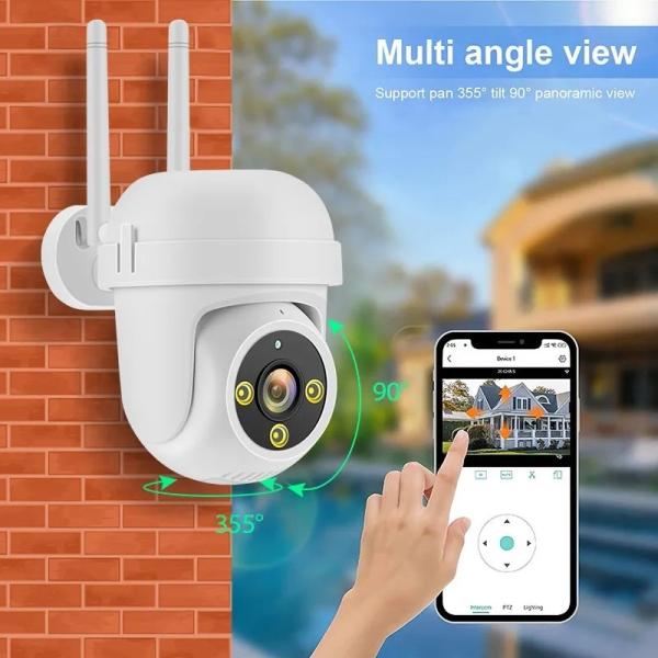 Quality Waterproof WiFi Support 128 Memory Card CCTV Security IP Camera Outdoor Dual Lens Network Camera for sale