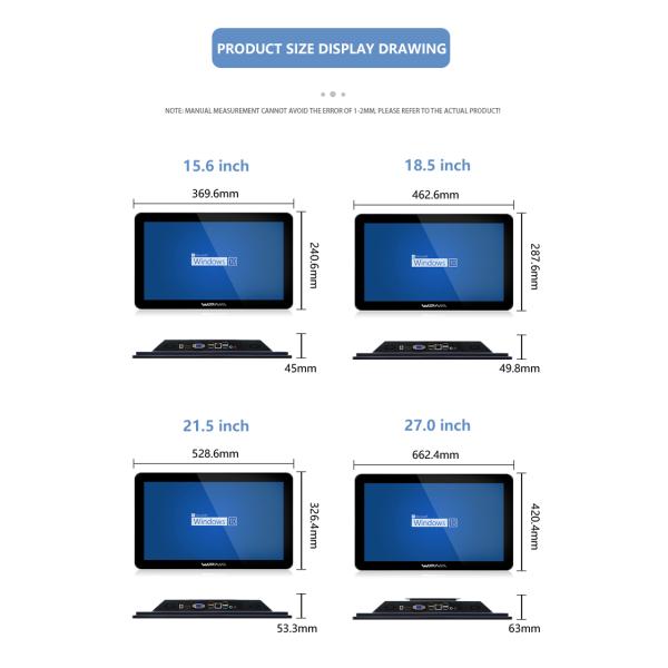 21.5 Inch IP65 Dust-proof Capacitive Touch Industrial Panel PC with 1920X1080 Resolution
