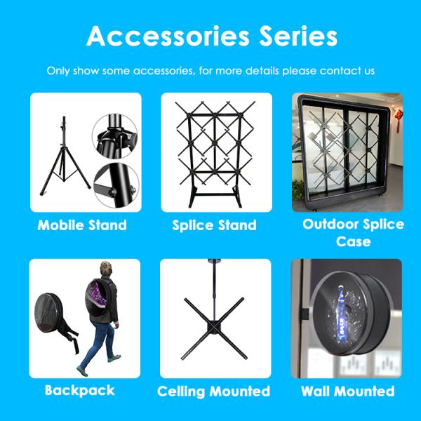 4x3 Outdoor 3d Holographic Splicing Display Cabinet Projector Led Advertising 3d Hologram Fan Screen Sheet Metal Bracket
