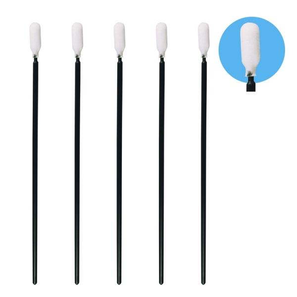 Quality Lint Free Cleanroom Open Cell Sponge Q Tips Long Black Handle 6.5" for sale