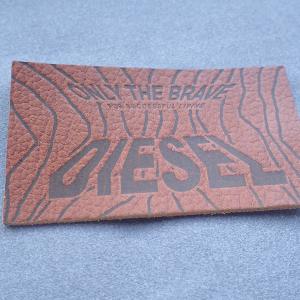 Brown Rectangle Shape 3D Custom Embossed Labels
