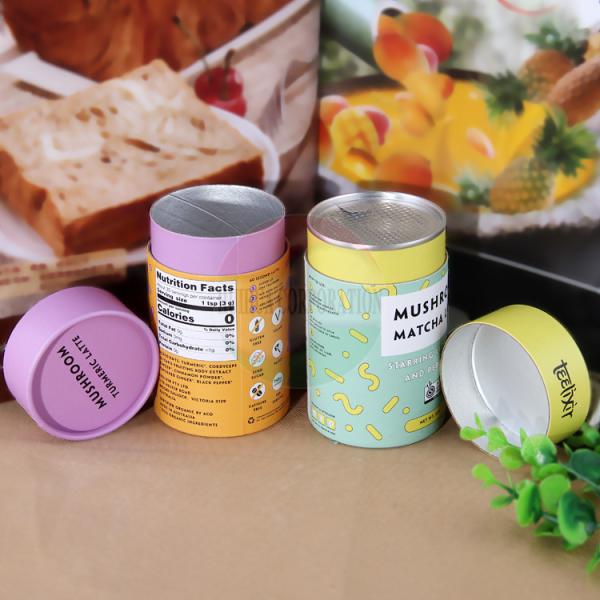 Quality Easy Open End Lid 150mm Paper Tube Box For Tea Custom Logo Printing for sale
