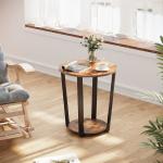 Round Side Table for Home, Small Round Sofa End Table, Industrial Side Table,