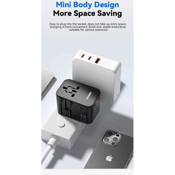 ESSAGER JY-309 Series 65W Universal Plug USB C PD Charger