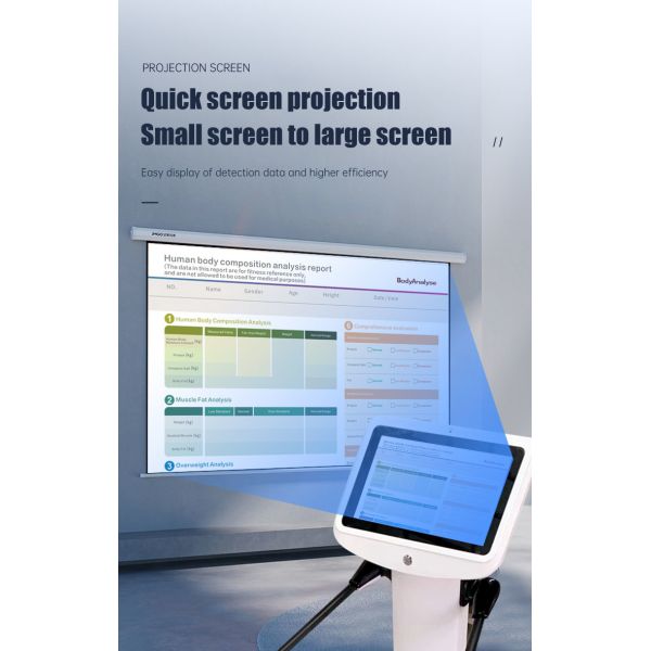 10.1 Inch Touch Screen Fat Health Assessment Body Composition Analyzer Machine