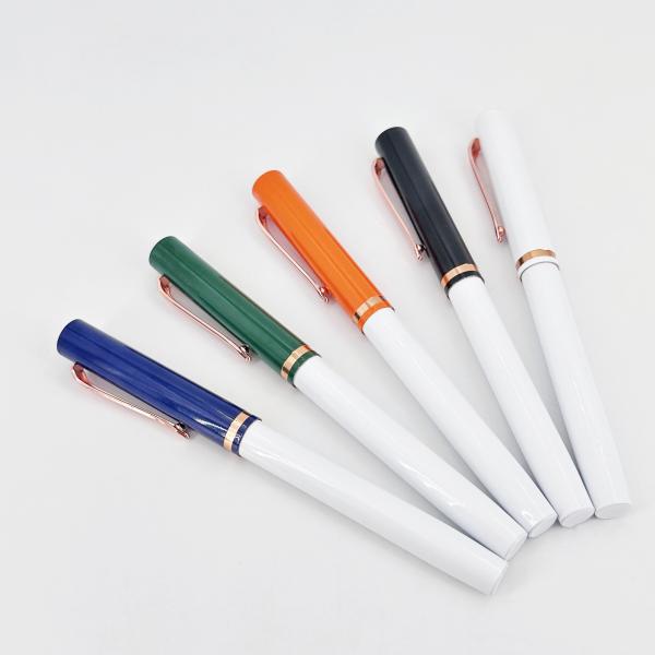 Quality Colorful Plug In Type Metal Roller Ball Pen 0.5mm Aluminum Barrel Signature Pen for sale