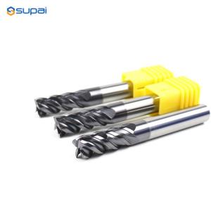 Buy cheap Tungsten Steel Milling 4 Flute End Mill / 6mm 8mm 12mm Cutter End Mill For Stainless Steel product