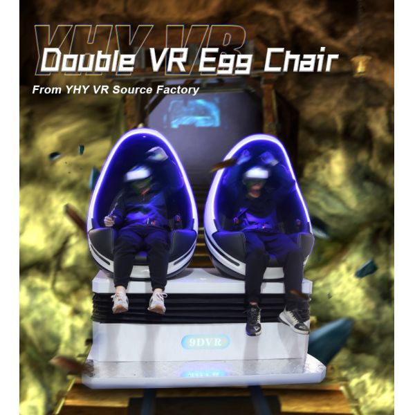 9D Egg VR Chair Double Seats 2 Players Cinema Virtual Reality Simulator Amusement Park Game Machine