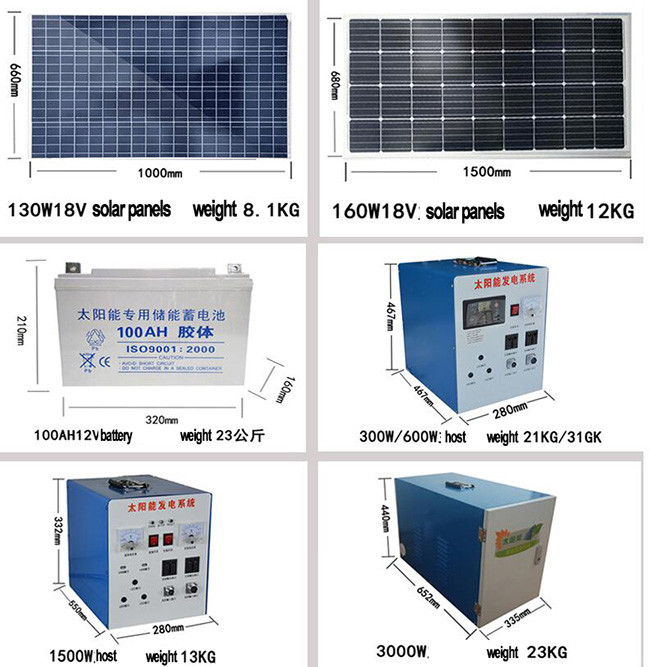 Single Phase 3000W 12V PV Solar Panel Solar System Kit For Home