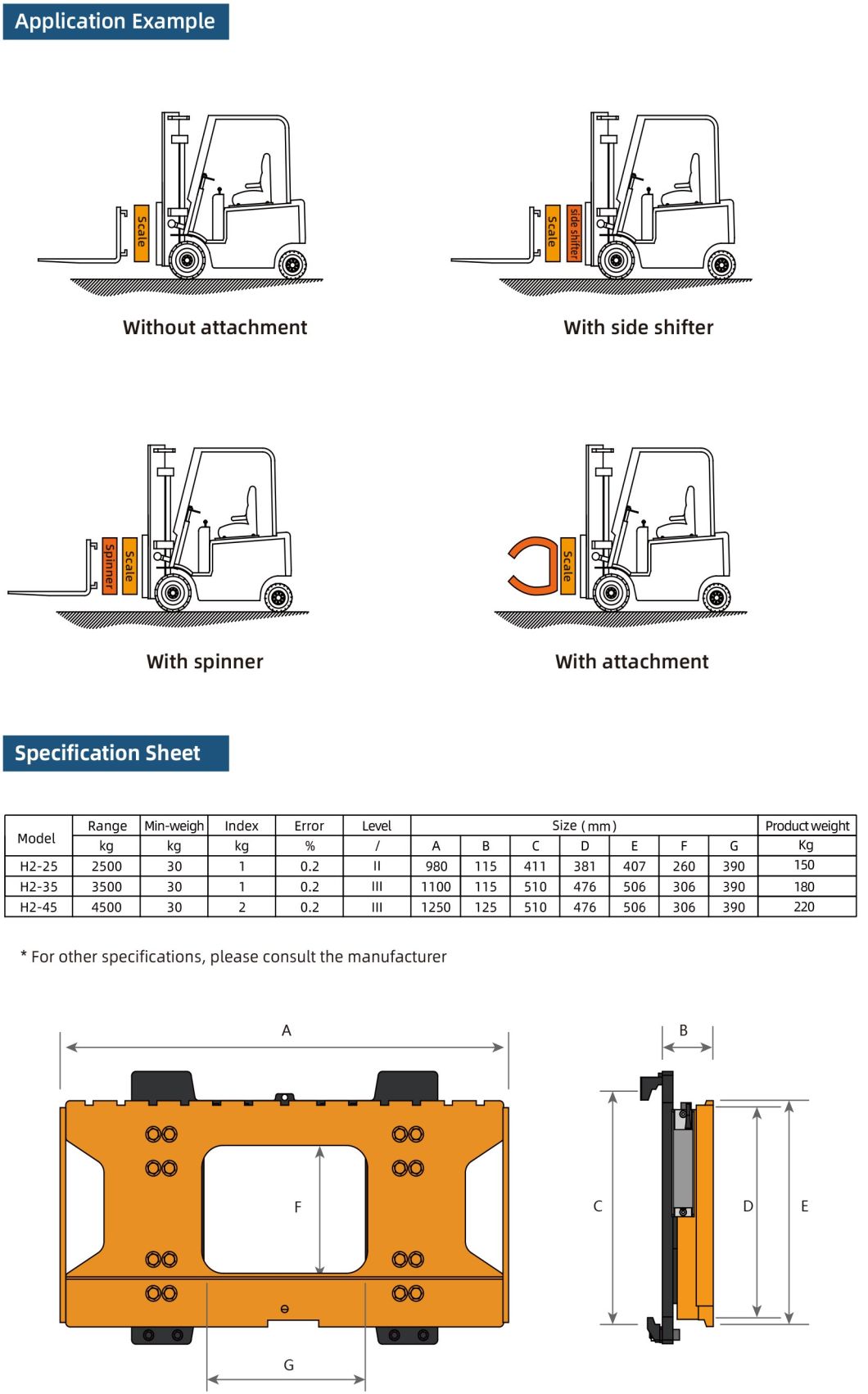 Aida Factory Forklift Manufacturer Sales Forklift Scales