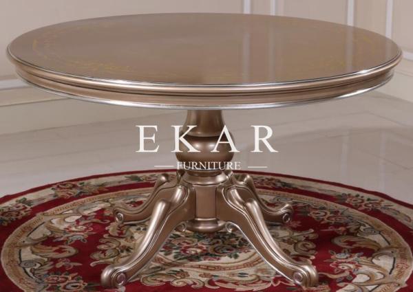 Quality Dining table wood dining table sets round dining table 6 chairs LS-A613L-2 for sale