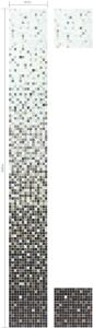 Black to white variation dressing room decoration mosaic gradation pattern