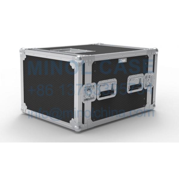 Quality 8U Rack Plywood Flight Case With Aluminum Frame for sale