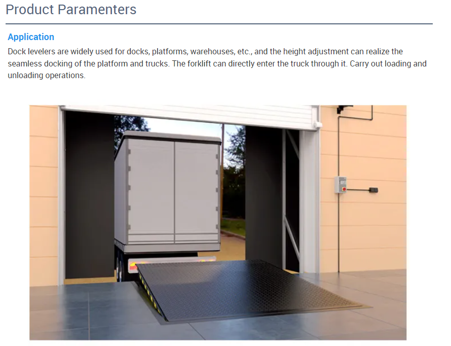 Container Loading Ramp Adjustable Galvanized Dock Door Levelers Workshop Automatic Dock Plate 25000-40000LBS Safe Design
