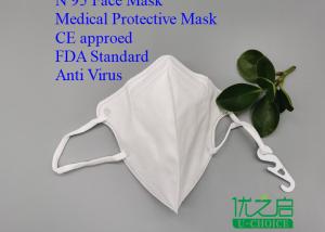 Folding N95 Respirator Mask , Easy To Decompose Non Woven Fabric Mask