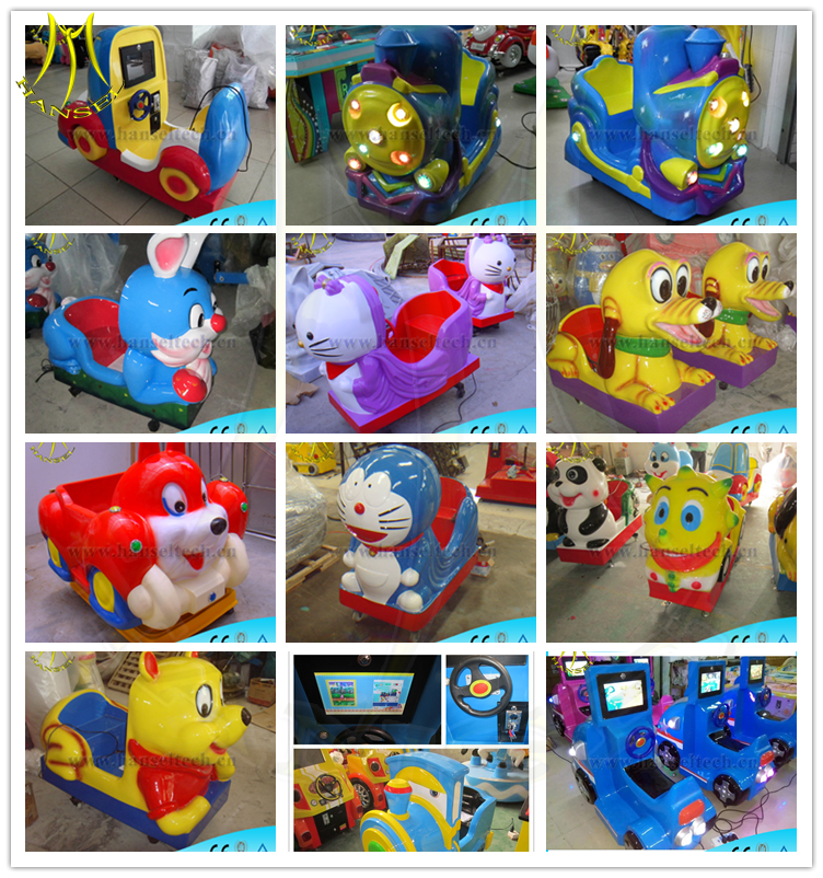Hansel high qualitaty coin kiddie train ride kiddie equipment rides in mall
