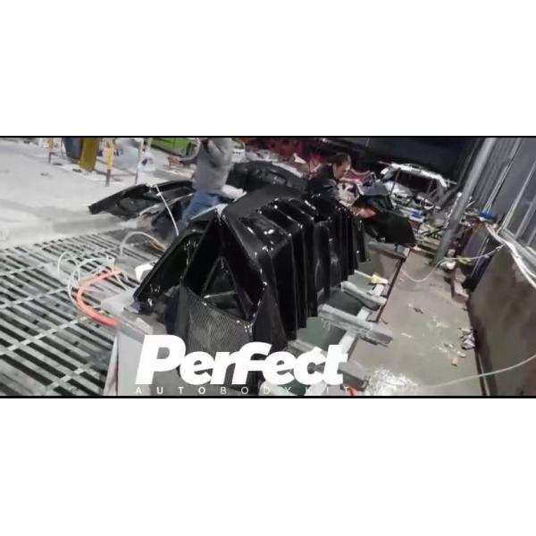 MSY Panamera 971 Body Kit Red Carbon Fiber Replace Front Bumper Spoiler Widebody Kit