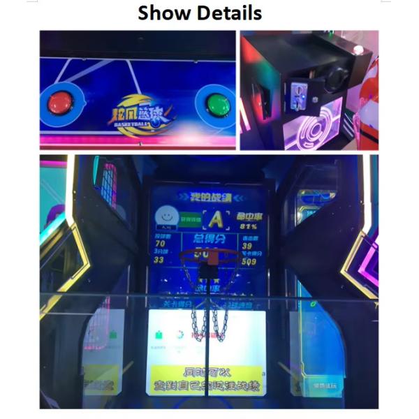Indoor Arcade Game Machines Ticket Redemption Coin Operated Basketball Machine