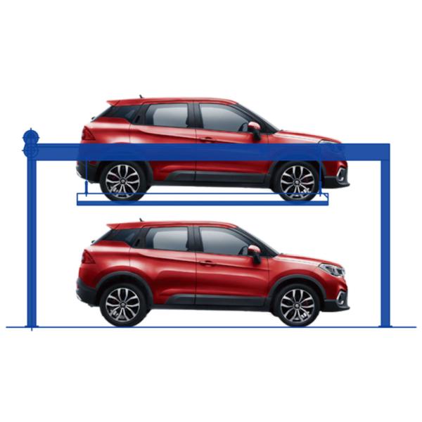 Four Columns Hydraulic Parking Lift 2 Level 4 Post Car Stacker