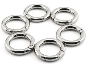 Handbag O Ring Round Carabiner Snap Clip Hook Trigger Spring Keyring Buckle