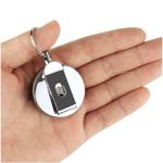 Semimetallic Round Retractable Badge Reel With Split Ring ID Safety Retractor