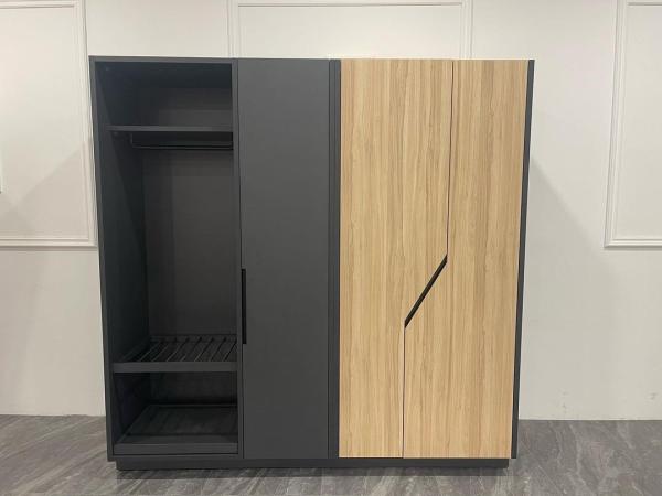 Quality Customized Size Modern Wood Wardrobe For Guest Room Stand Alone for sale