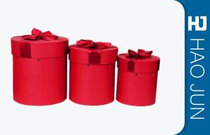 Round Carton Box / Large Round Gift Boxes With Lids , Glossy Lamination Surface