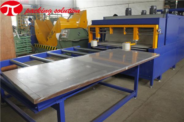 Quality Automatic Sandwich Panel Wrapping Machine ,Control PLC Panel Shrinking Wrapping Loading 100kg for sale