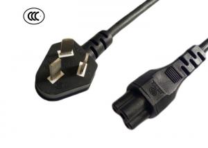 Black / White China Power Cord 3 Conductor Power Cable For Desktop Computer