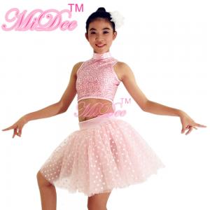 Buy cheap Ballet Jazz And Belly Dancing Clothes Sequin High Neck Sleeveless Prints Skirt Figure Skating Competition Dress product