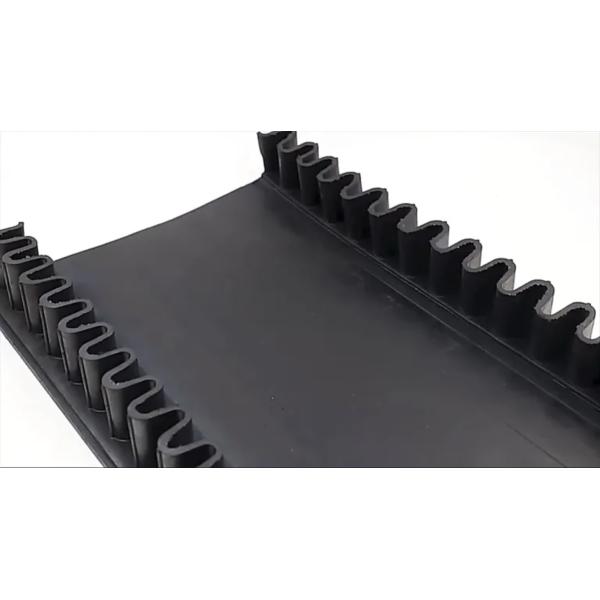 Corrugated Sidewalls High Angle Conveyor System Steep Angle Conveyor Belt